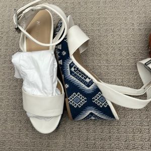 White wedge sandal